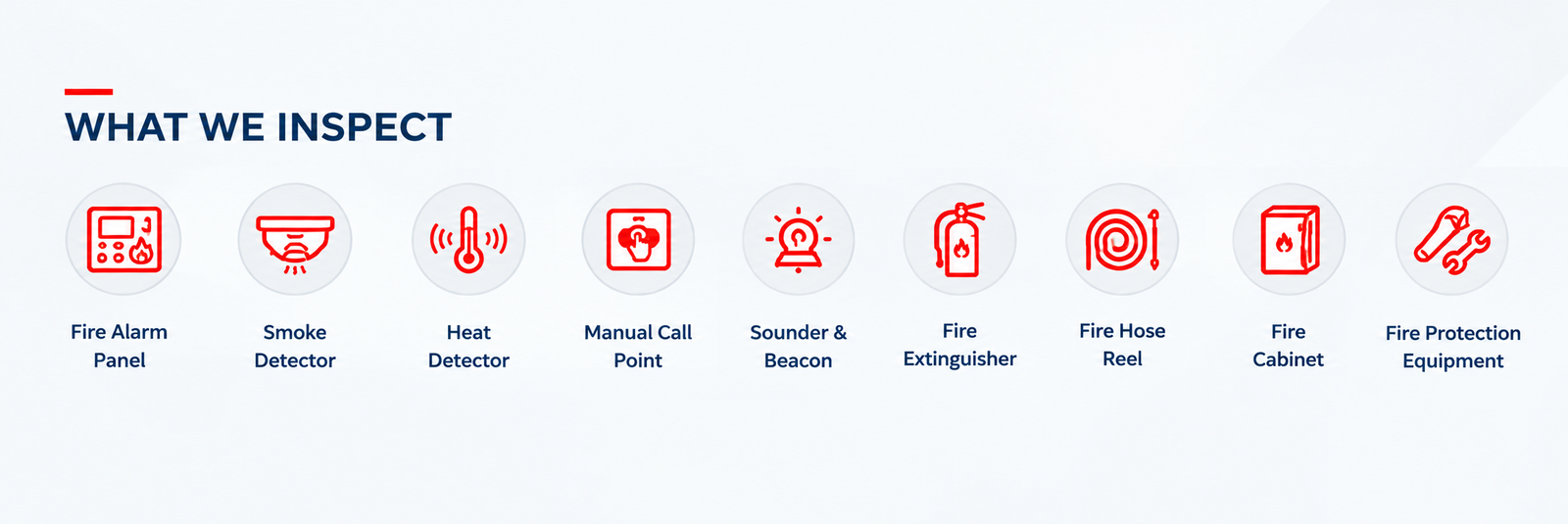 Fire alarm system inspection and testing by a technician in Ajman UAE