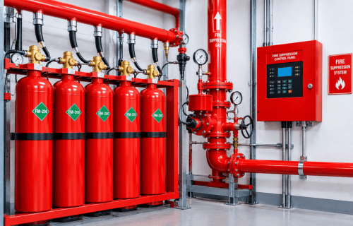 Gas fire suppression cylinders and fire protection control equipment in UAE