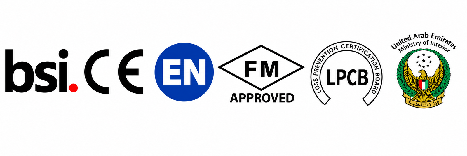 certification and compliance badge row