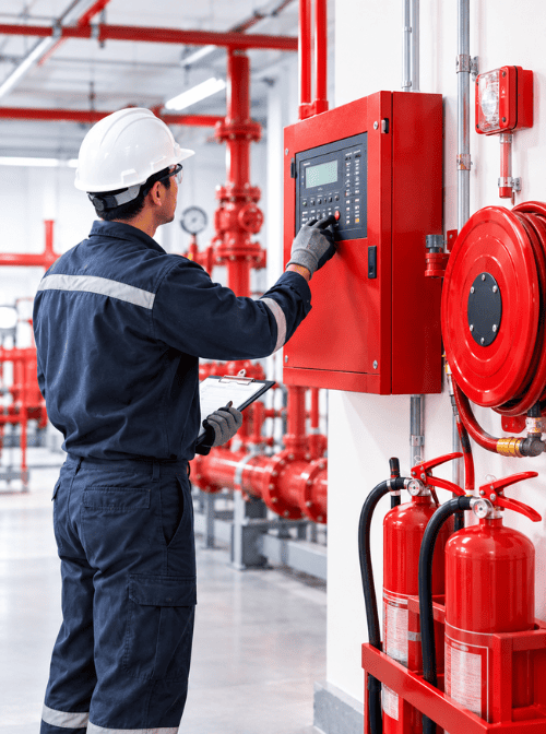 Fire alarm system maintenance under an annual maintenance contract in Ajman UAE